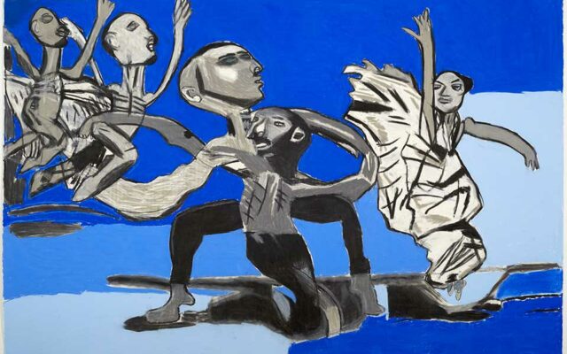 Floating Dancers in Blues by Nancy Clayton