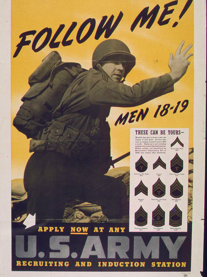 Follow Me - US Army enlistment poster