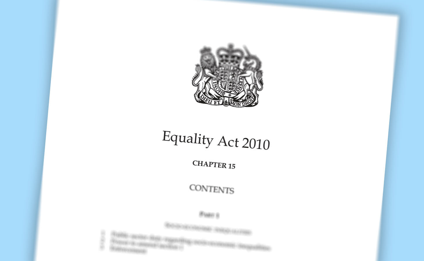 Equality Act - Chapter 15