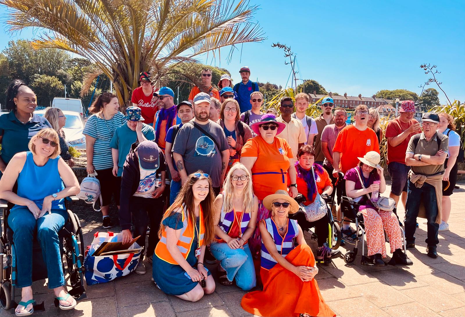 Group from People First Dorset on a sponsored walk