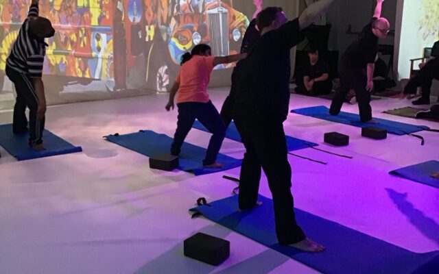 Dancers in Gallery of Light show