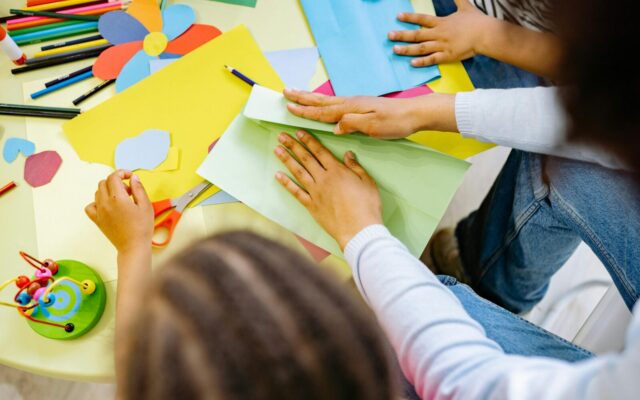 Art activity in classroom